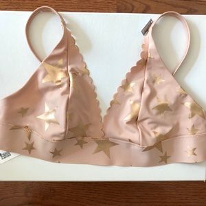 NWT VS Pink dusty rose gold star bralette